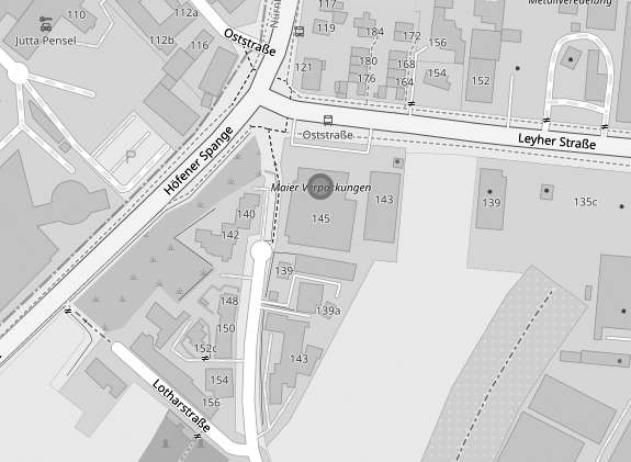 OpenStreetMap-Karte mit Standort von Maier Verpackungen